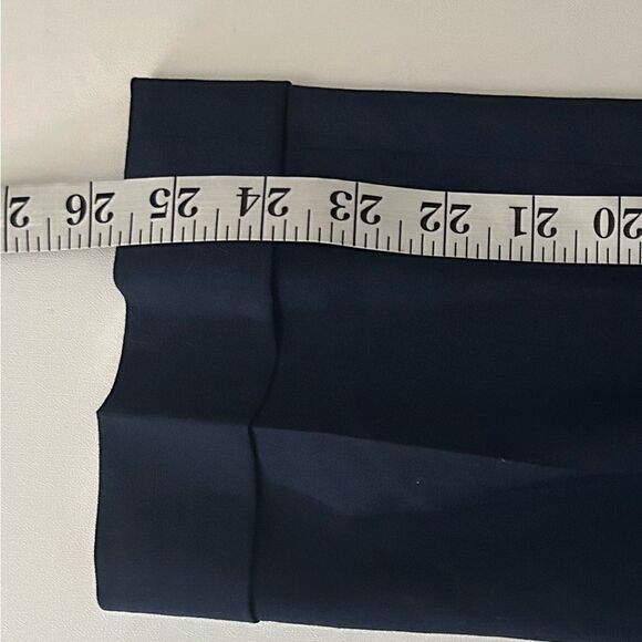 Club Monaco Navy Blue Italian Tropical Wool Cuffed Hem Straight Leg Pants Size 0 - Picture 7 of 11